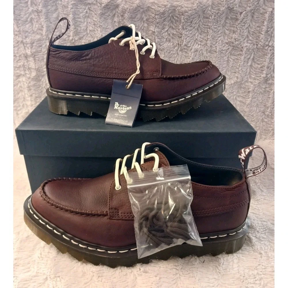 Dr Martens x Nanamica Camberwell 25426 Men's 9 Women's 10 Dark Tan Leather Shoes